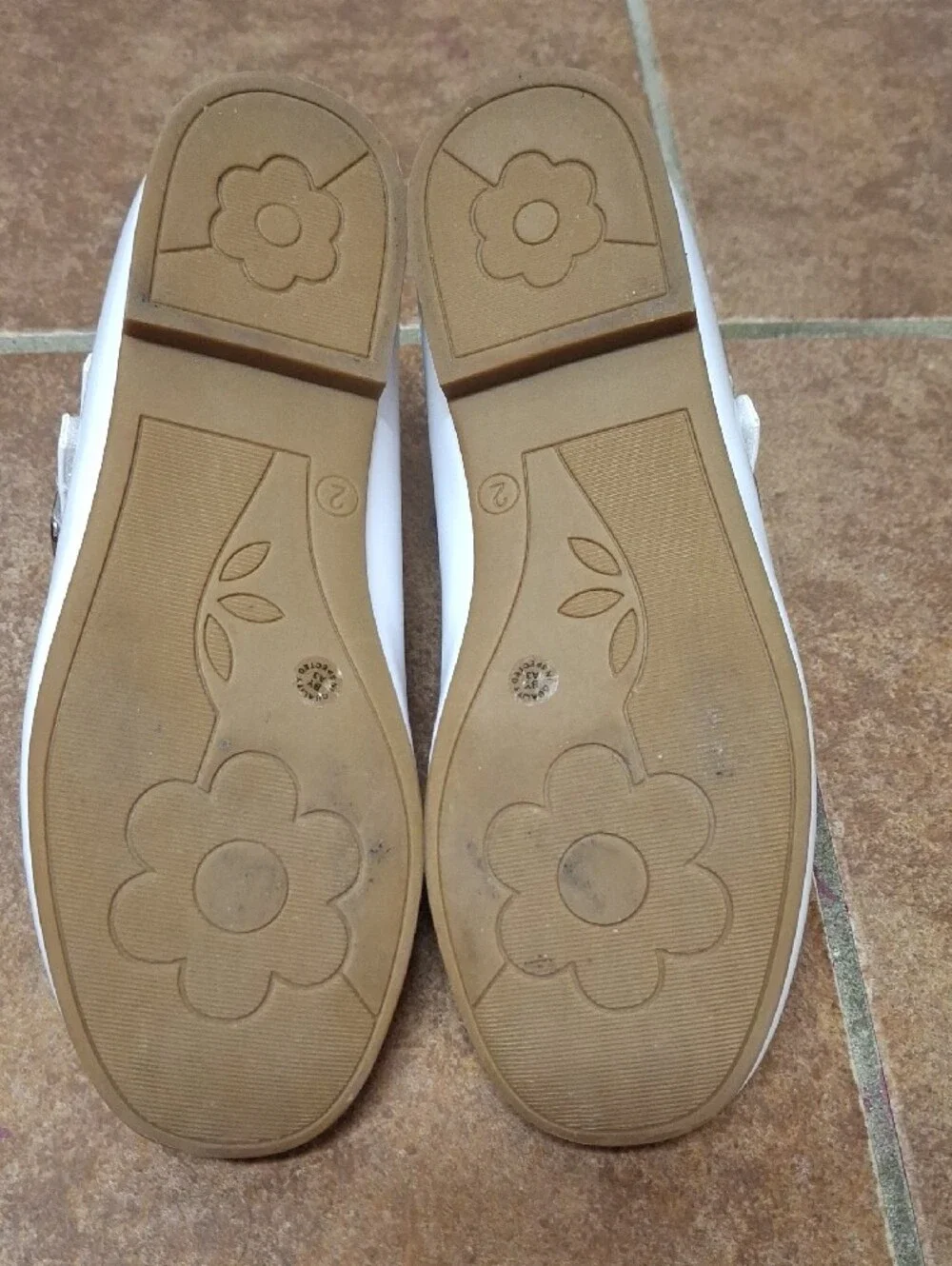 Christie & Jill Children's Double-Strap Mary Jane Shoes - White